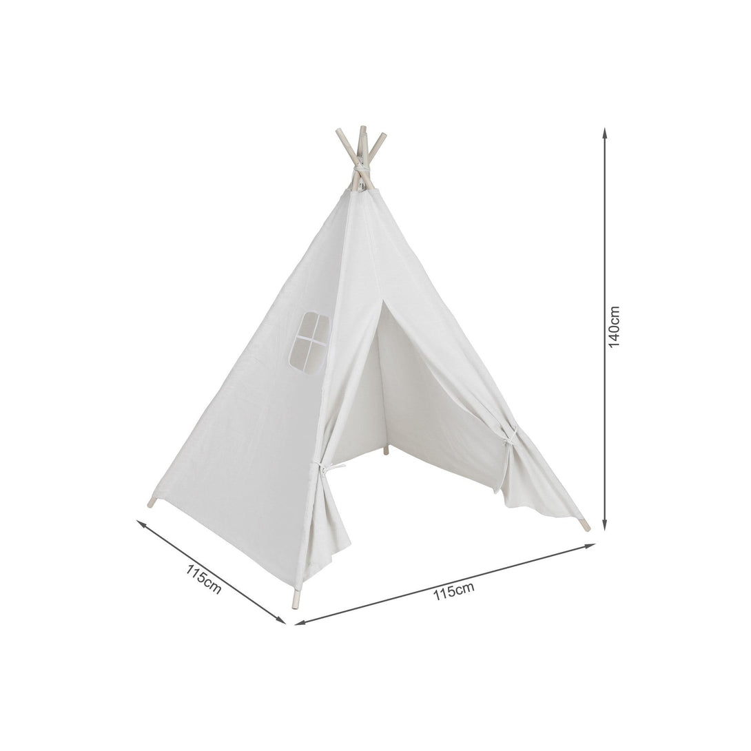 Leni Kids Teepee Kid Play Tent - White