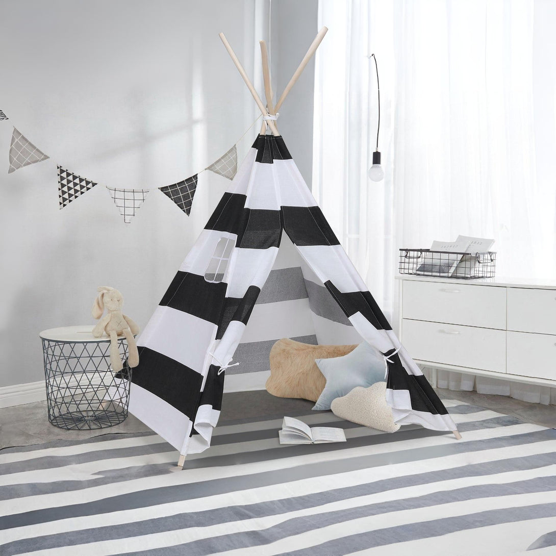 Leni Kids Teepee Kid Play Tent - Stripe Pattern