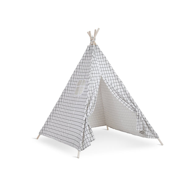 Leni Kids Teepee Kid Play Tent - Grids Pattern