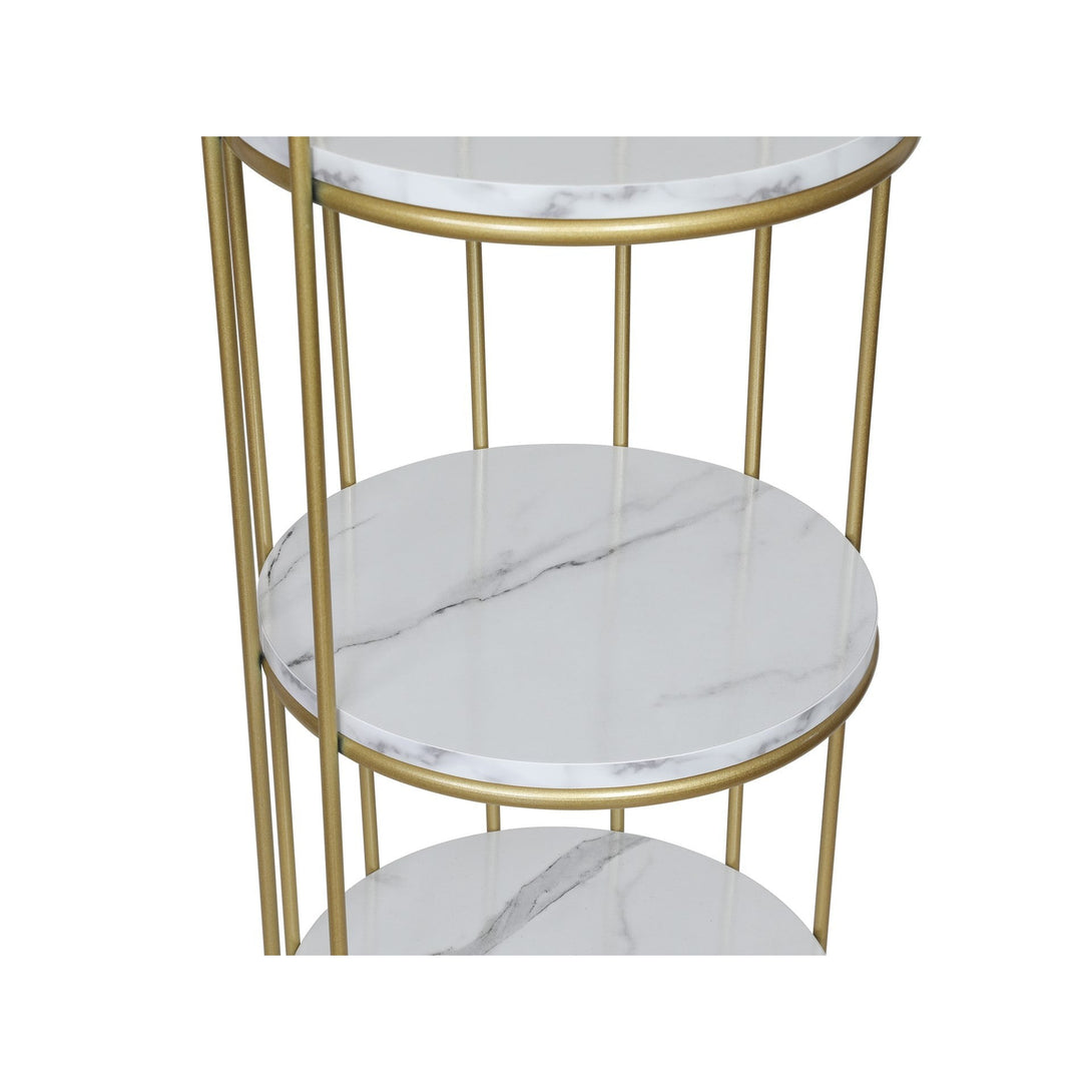 Alesa Birdcage 4 Tier Storage Shelf - Golden