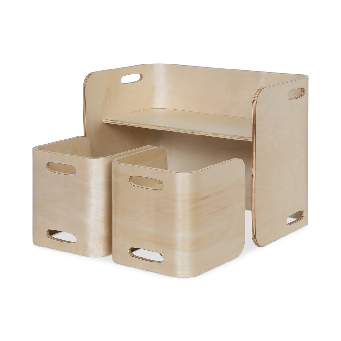 Esto Kids Table and Chair Set - Set of 3 - Natural