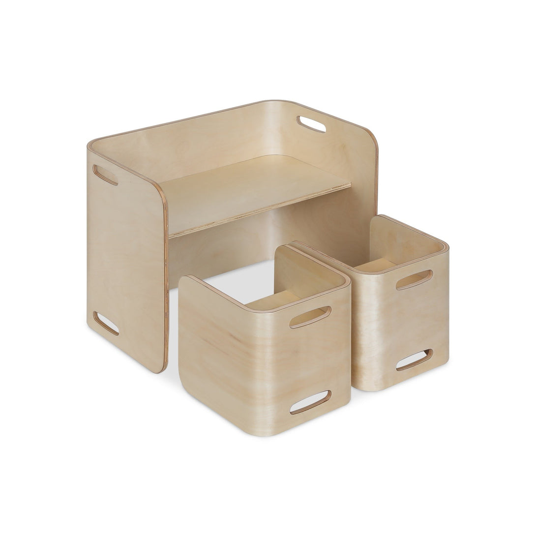 Esto Kids Table and Chair Set - Set of 3 - Natural