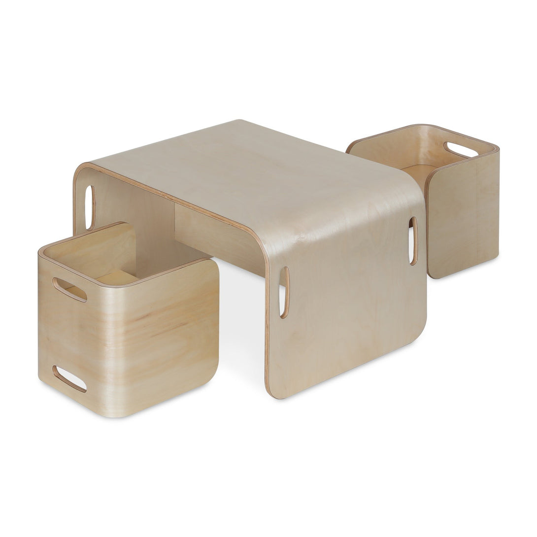 Esto Kids Table and Chair Set - Set of 3 - Natural