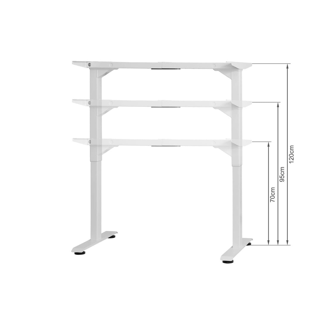 Bennie 120cm Dual Motor Electric Standing Desk - White
