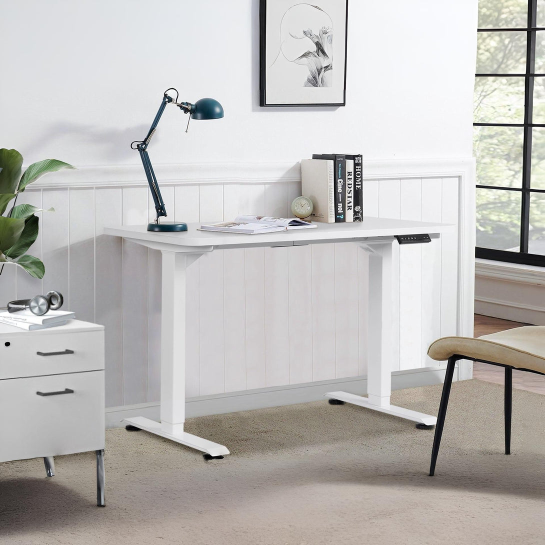 Bennie 120cm Dual Motor Electric Standing Desk - White