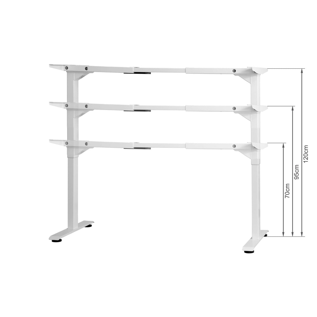 Bennie 160cm Dual Motor Electric Standing Desk - White
