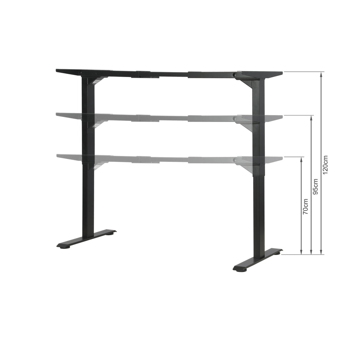 Bennie 160cm Dual Motor Electric Standing Desk - Black