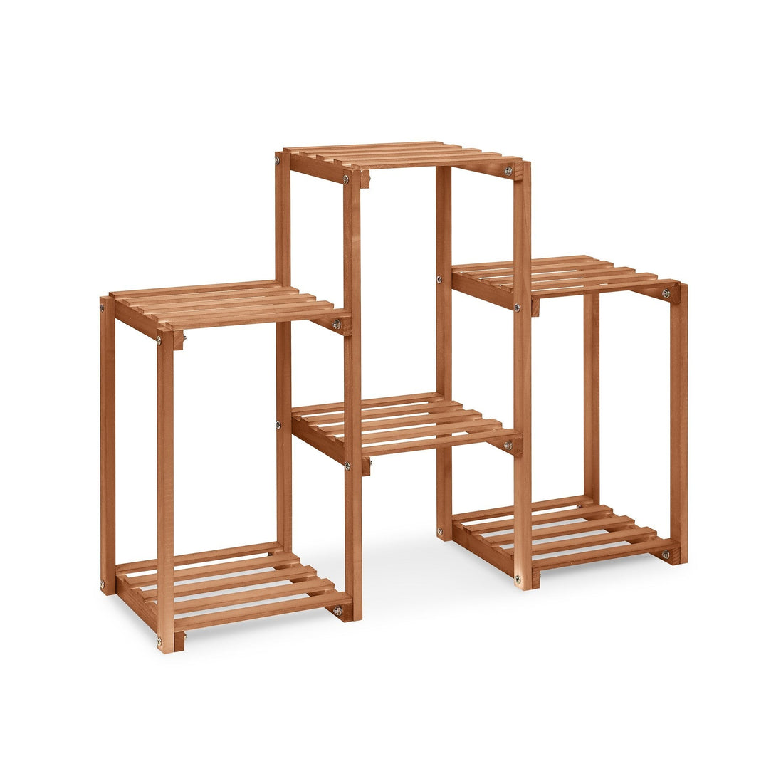 Saria Solid Wood Plant Stand - Brown