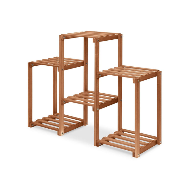 Saria Solid Wood Plant Stand - Brown