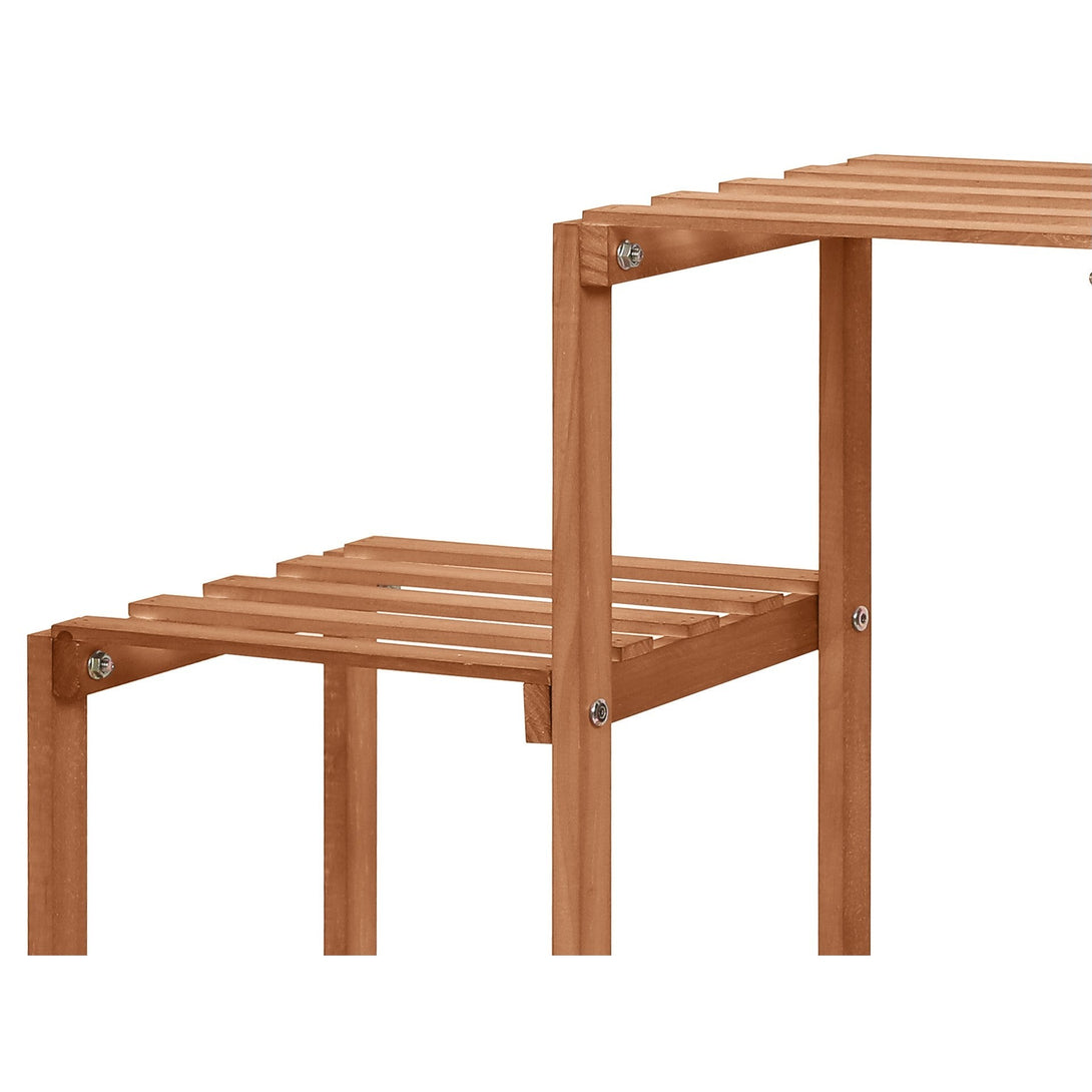 Saria Solid Wood Plant Stand - Brown