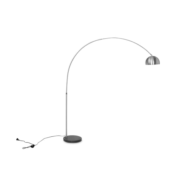 Alden Arched Floor Lamp - Silver