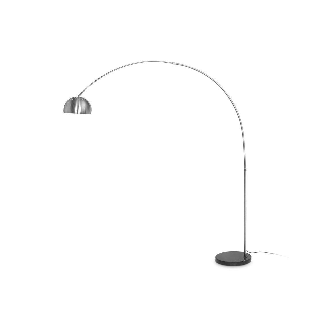 Alden Arched Floor Lamp - Silver