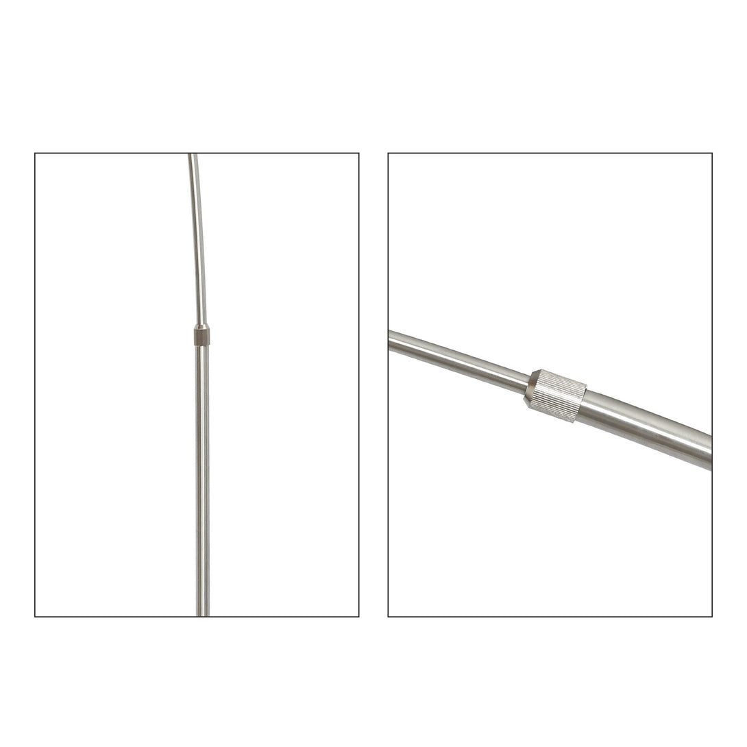 Alden Arched Floor Lamp - Silver