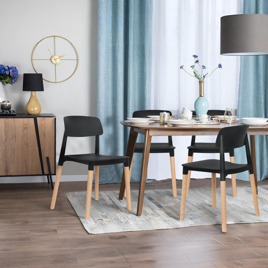 Fox Dining Chair - Set of 4 - Black