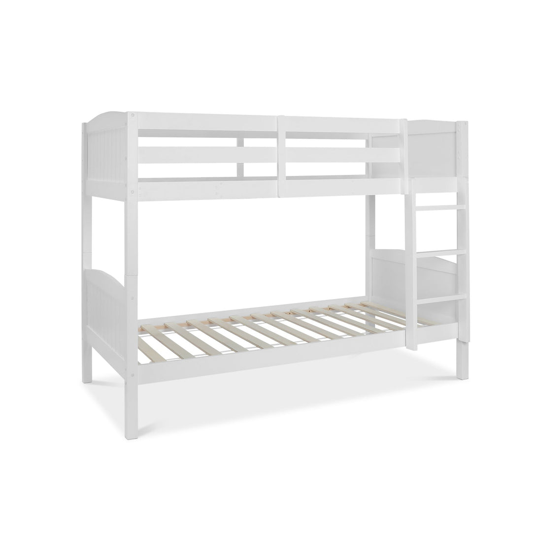 Annan Single Wooden Bunk Bed Frame - White