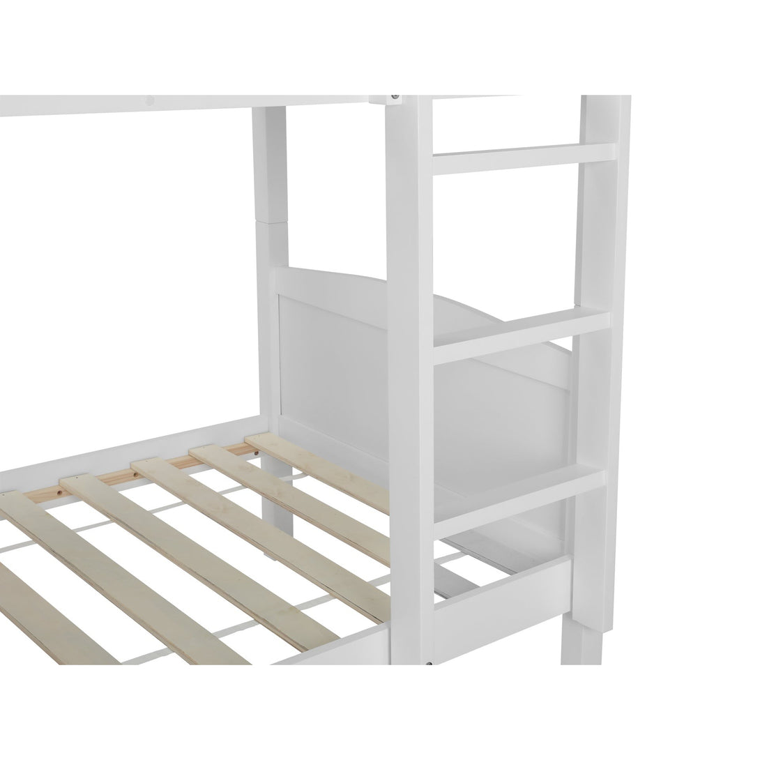 Annan Single Wooden Bunk Bed Frame - White