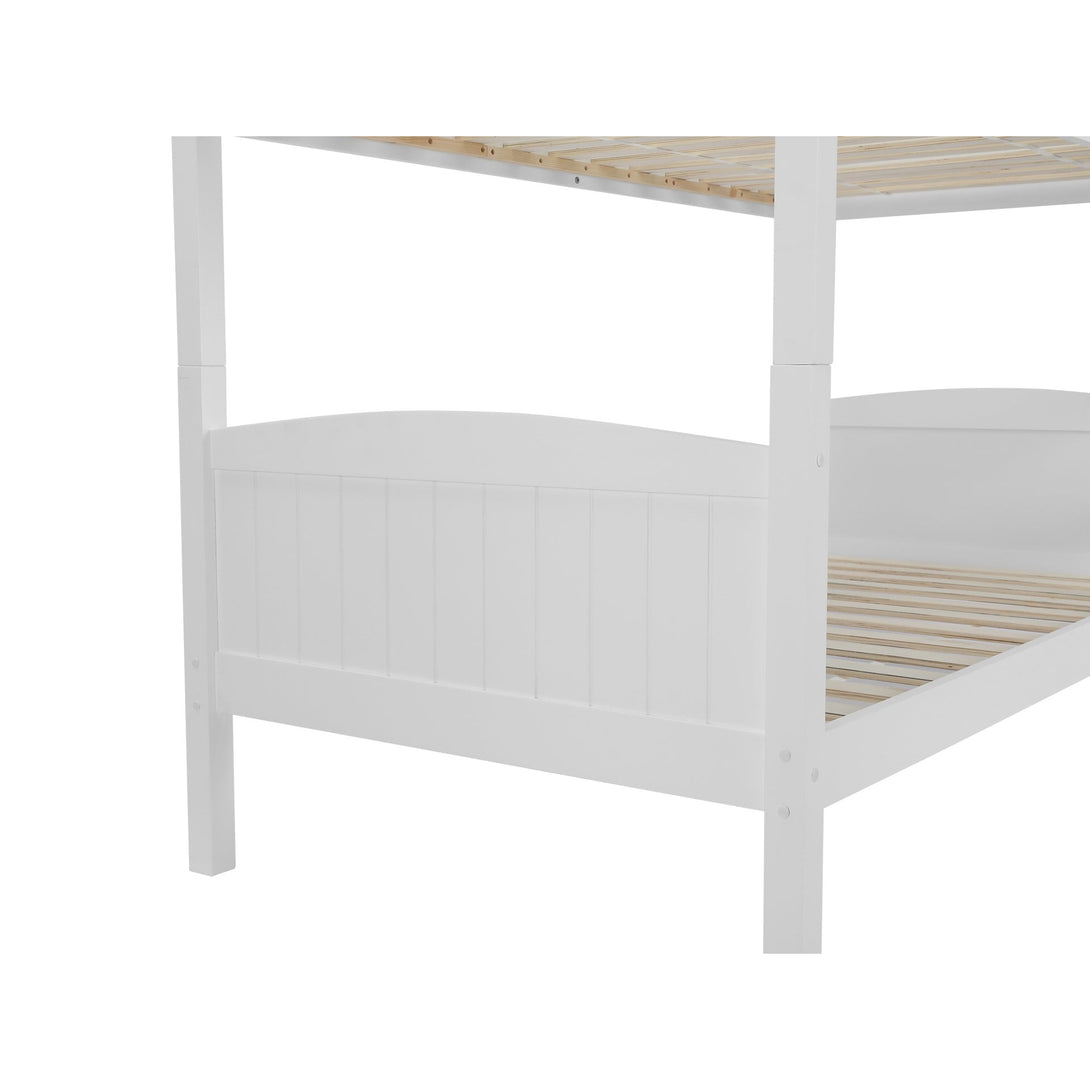 Annan Single Wooden Bunk Bed Frame - White