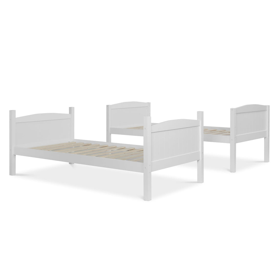 Annan Single Wooden Bunk Bed Frame - White