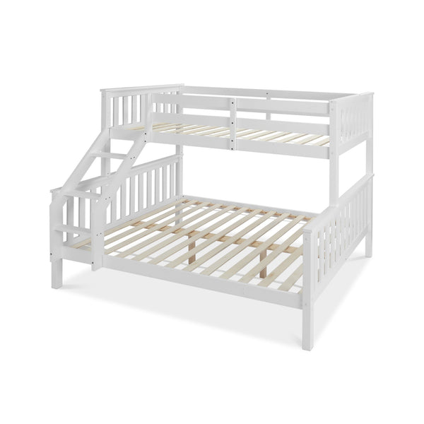 Dome Wooden Triple Bunk Bed - White