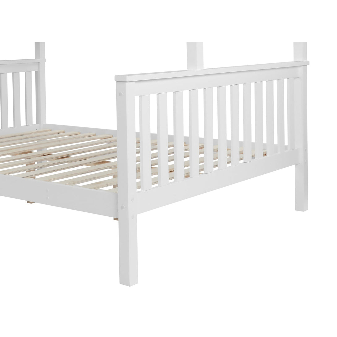 Dome Wooden Triple Bunk Bed - White
