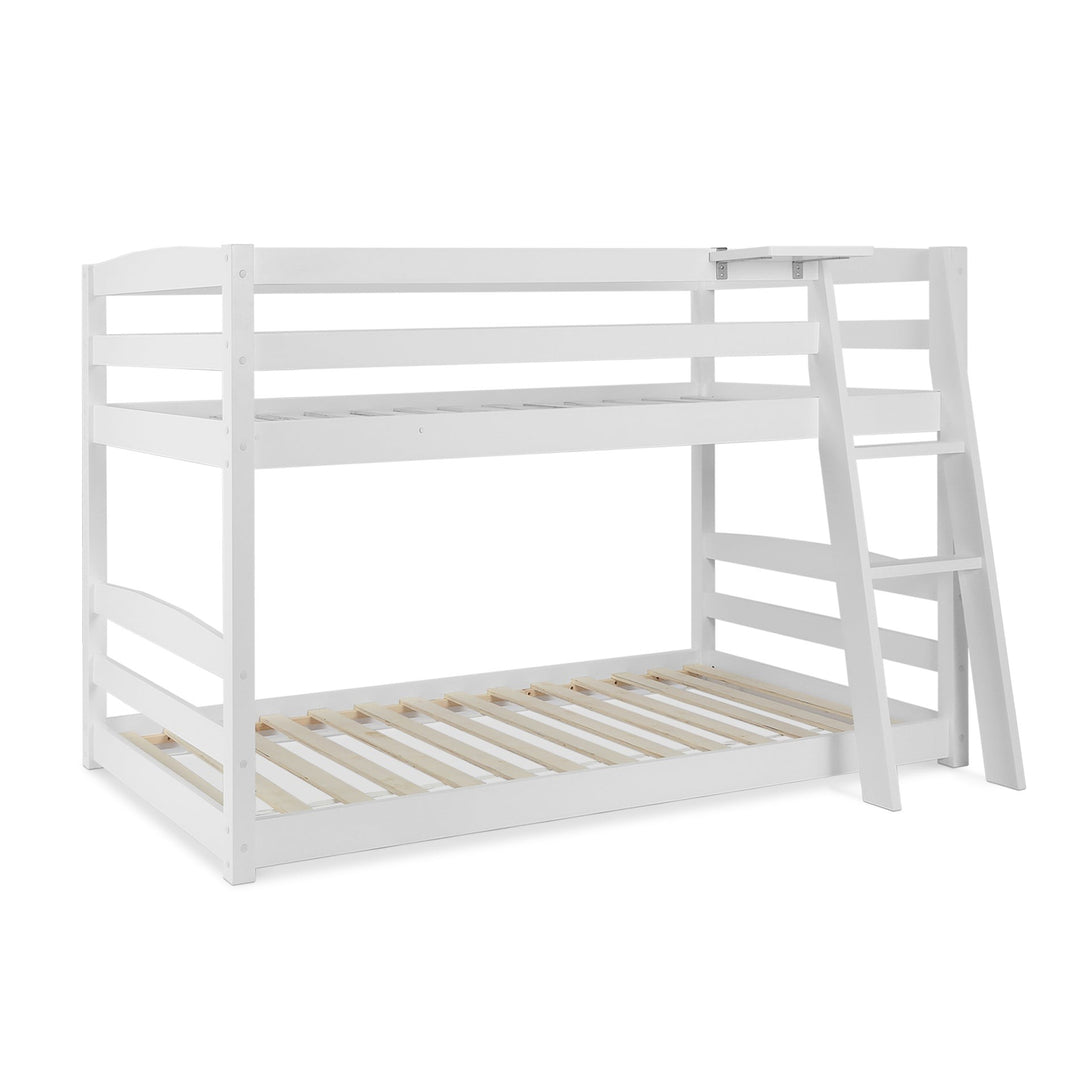 KINGA Single Wooden Bunk Bed Frame - WHITE (p1=0.109m3 - 24.5kg)(p2=0.066m3 - 19.1kg)(T=0.175m3 - 43.6kg)