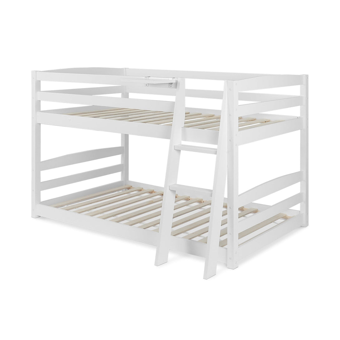 KINGA Single Wooden Bunk Bed Frame - WHITE (p1=0.109m3 - 24.5kg)(p2=0.066m3 - 19.1kg)(T=0.175m3 - 43.6kg)