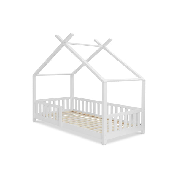Minto Single Wooden House Bed Frame - White