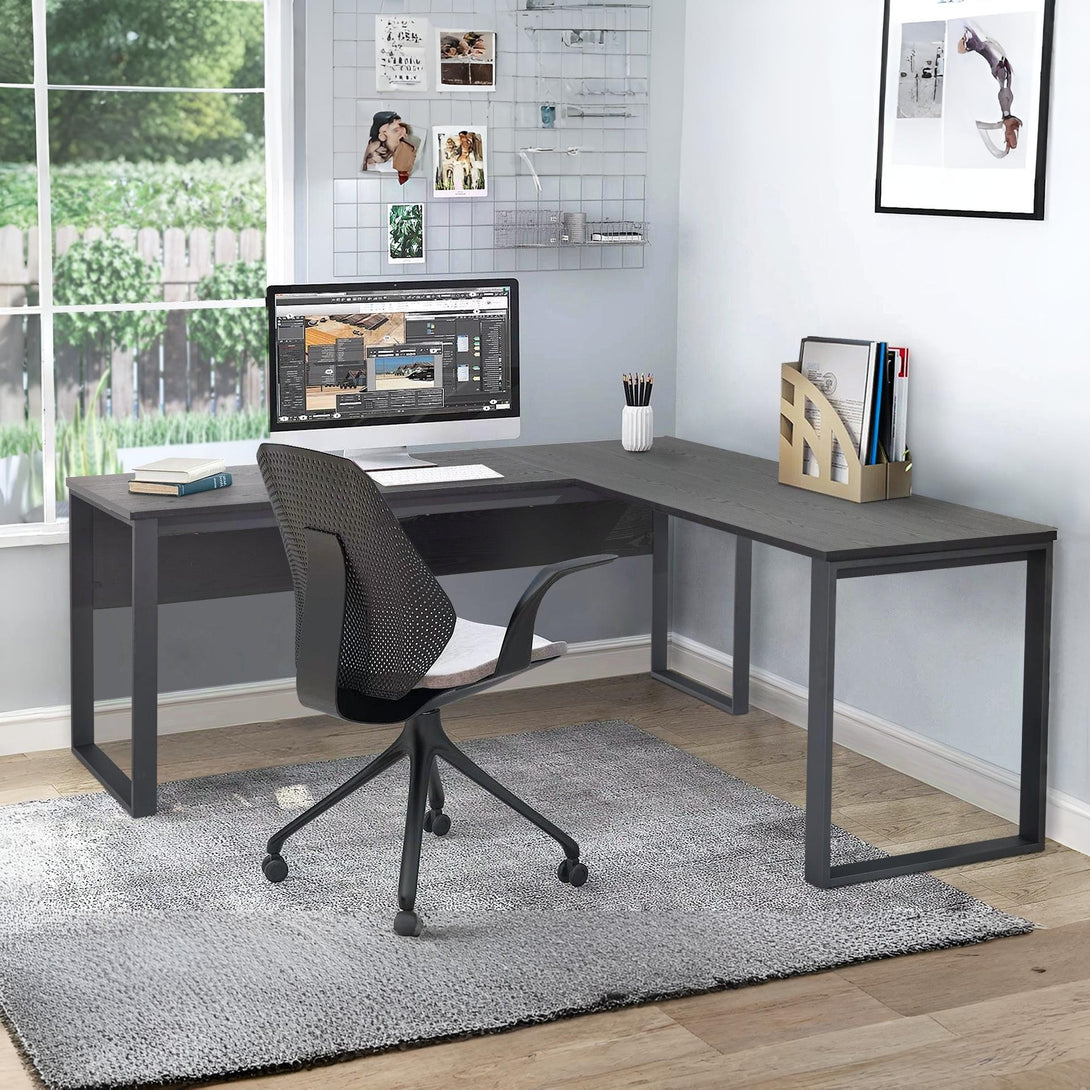 Nakia Computer Corner Desk - Black