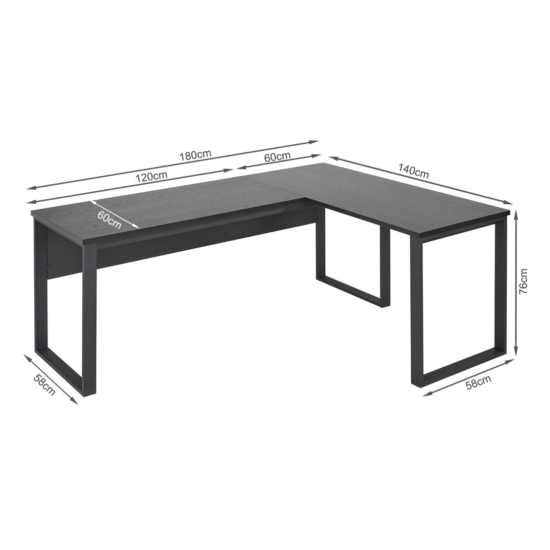 Nakia Computer Corner Desk - Black