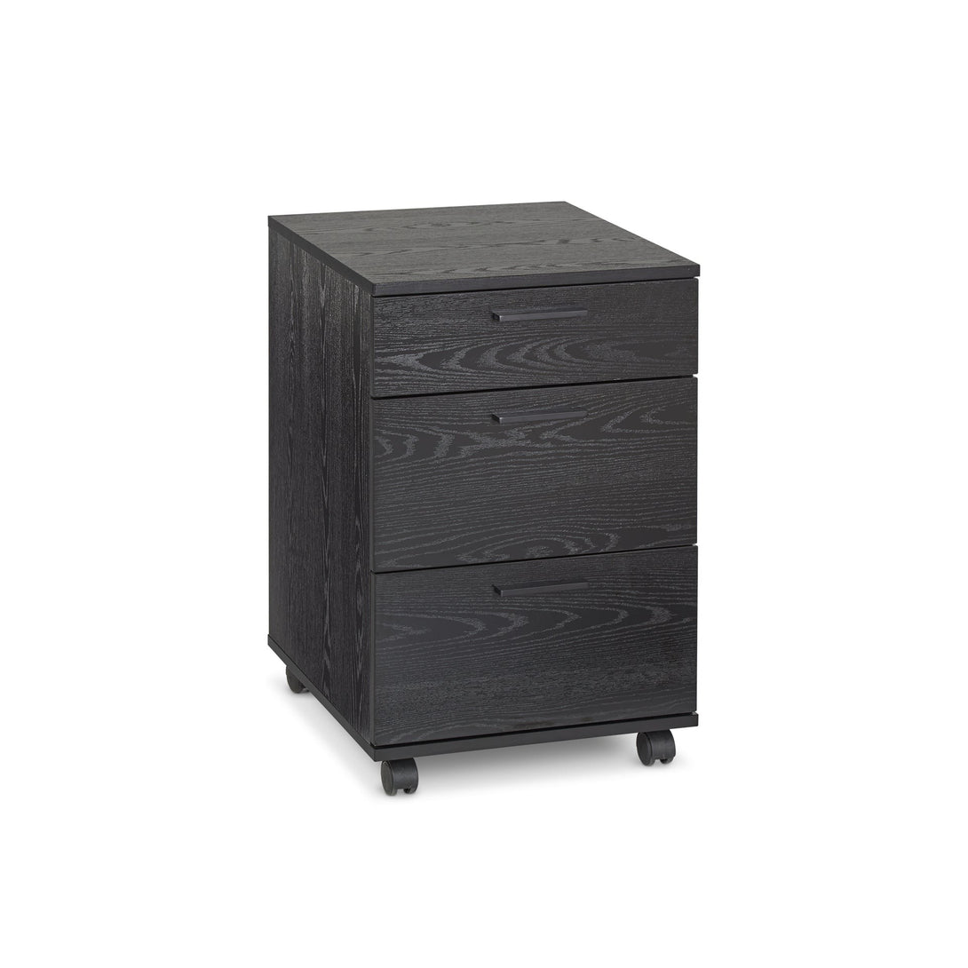 Nakia 3 Drawer Filing Cabinet - Black