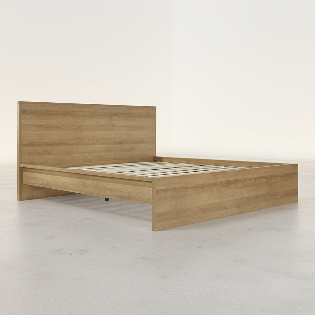 Harris Super King Bed Frame with Storage - Oak