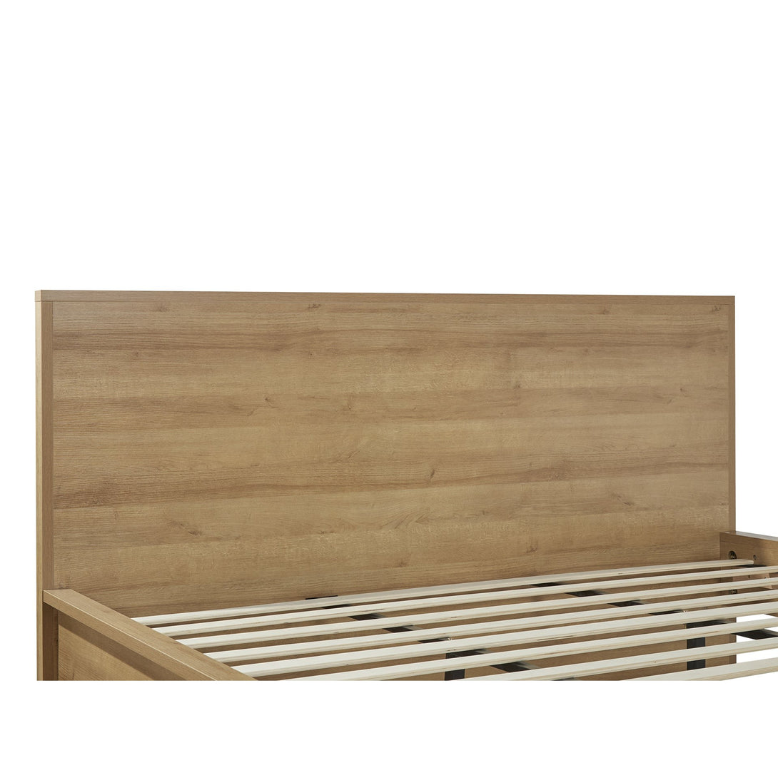 Harris Super King Bed Frame with Storage - Oak