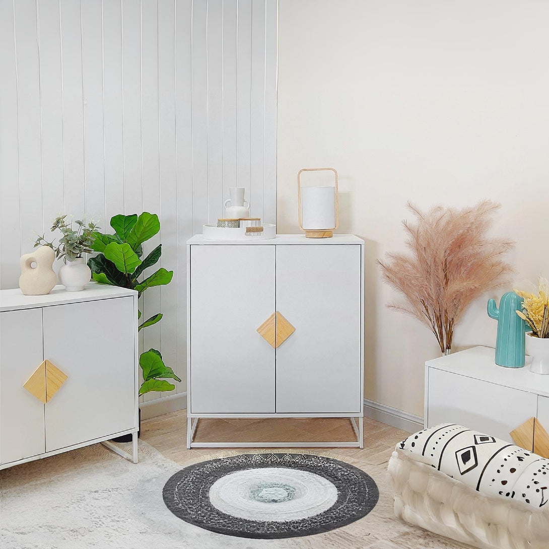 Alaska Wooden 2 Door Cabinet - White