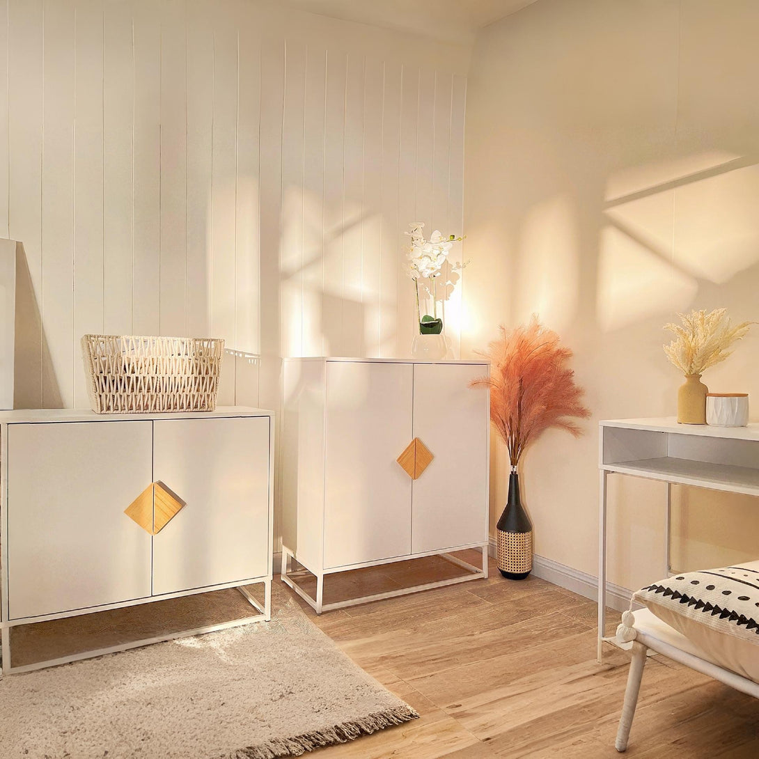 Alaska Wooden 2 Door Cabinet - White
