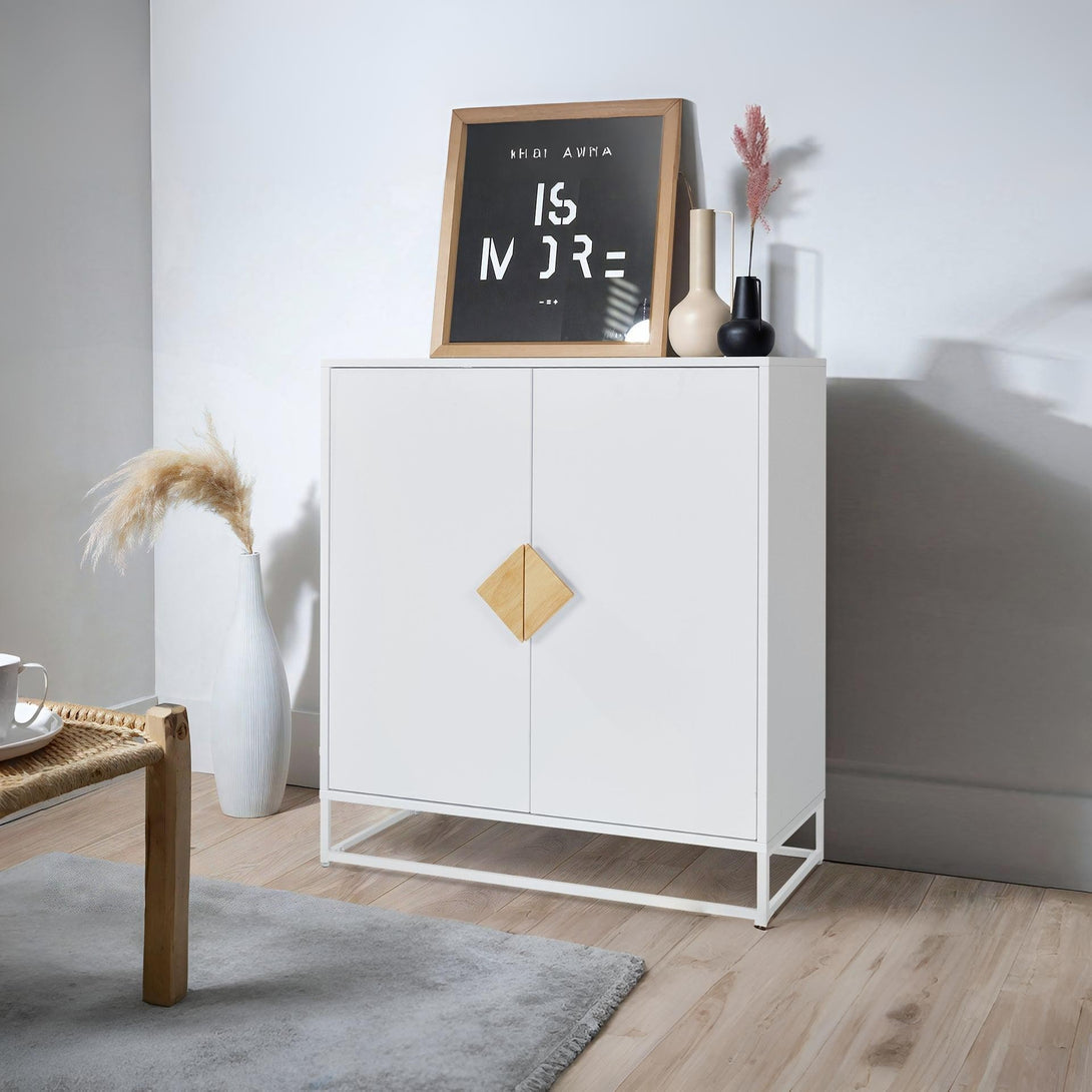 Alaska Wooden 2 Door Cabinet - White