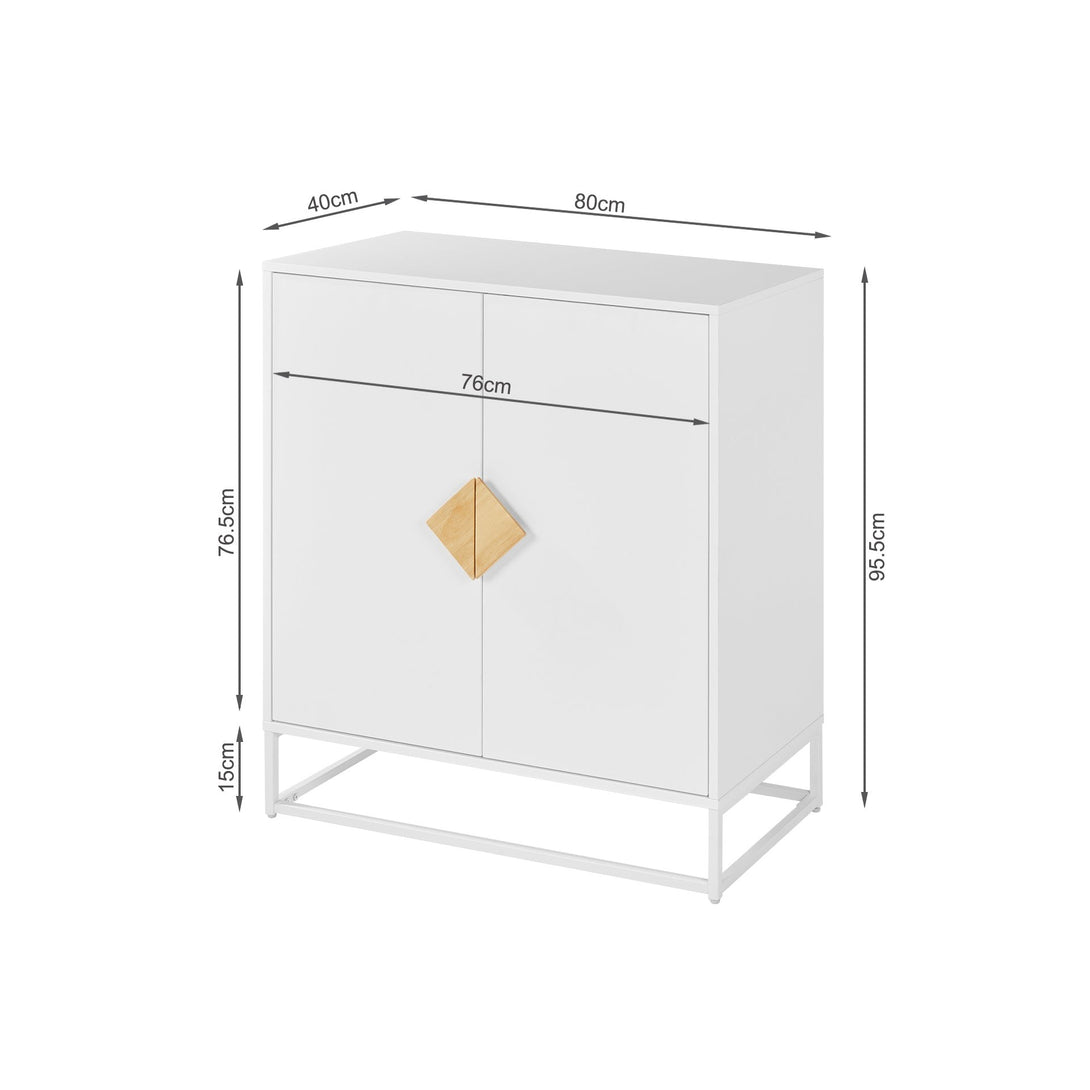 Alaska Wooden 2 Door Cabinet - White