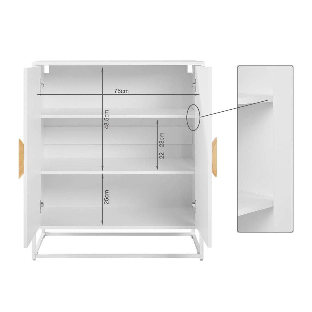 Alaska Wooden 2 Door Cabinet - White