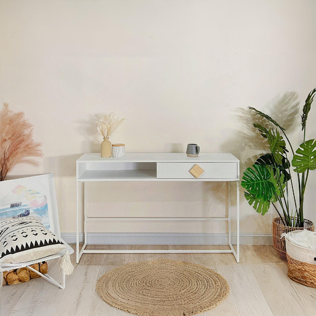Alaska Wooden Console Table - White