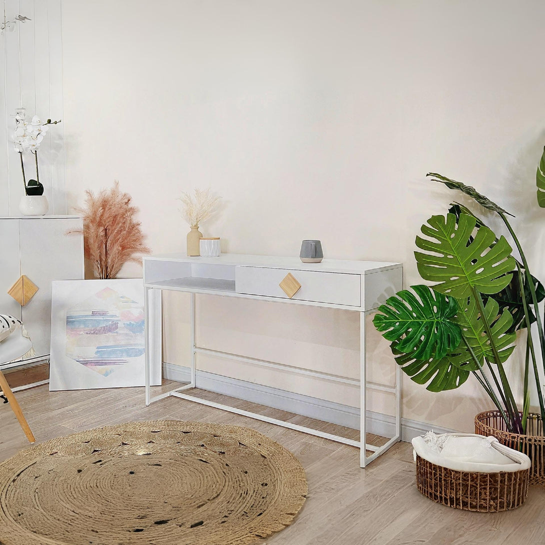 Alaska Wooden Console Table - White