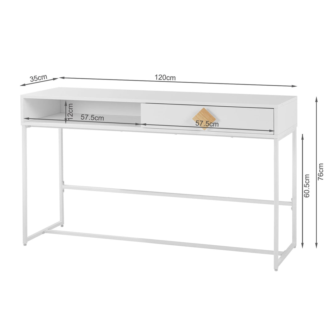 Alaska Wooden Console Table - White