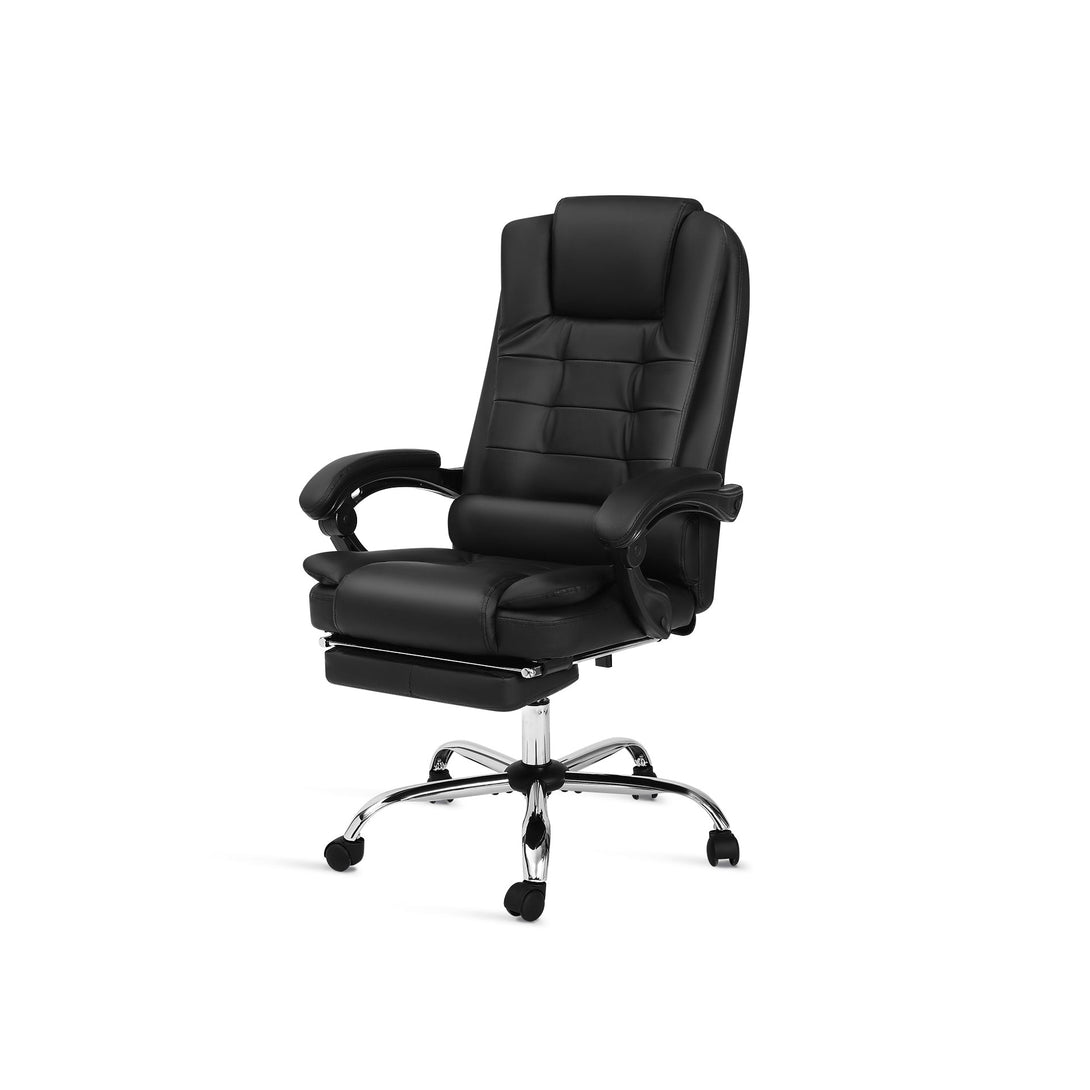 Dois Office Chair with Footrest - Black