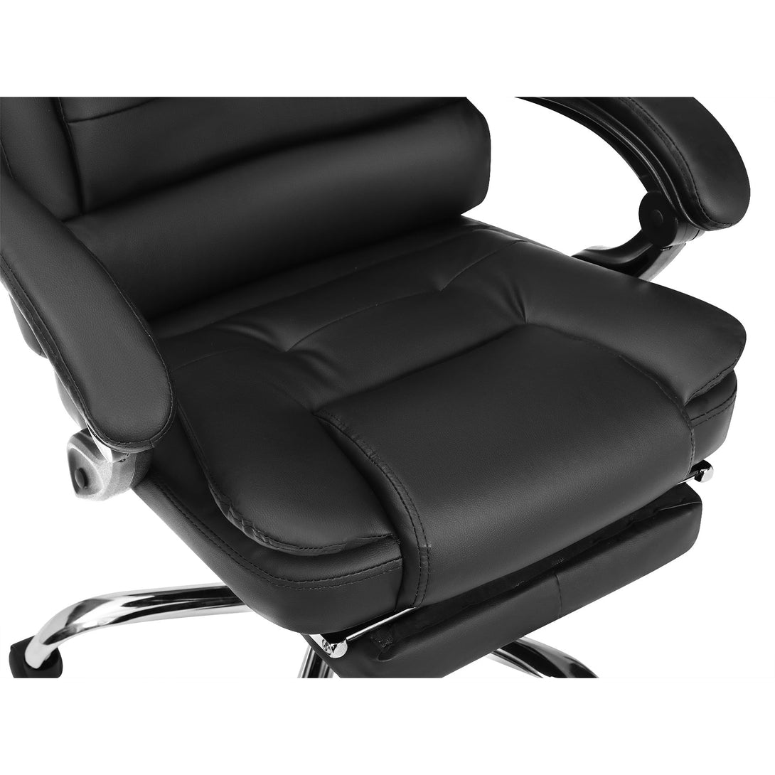 Dois Office Chair with Footrest - Black
