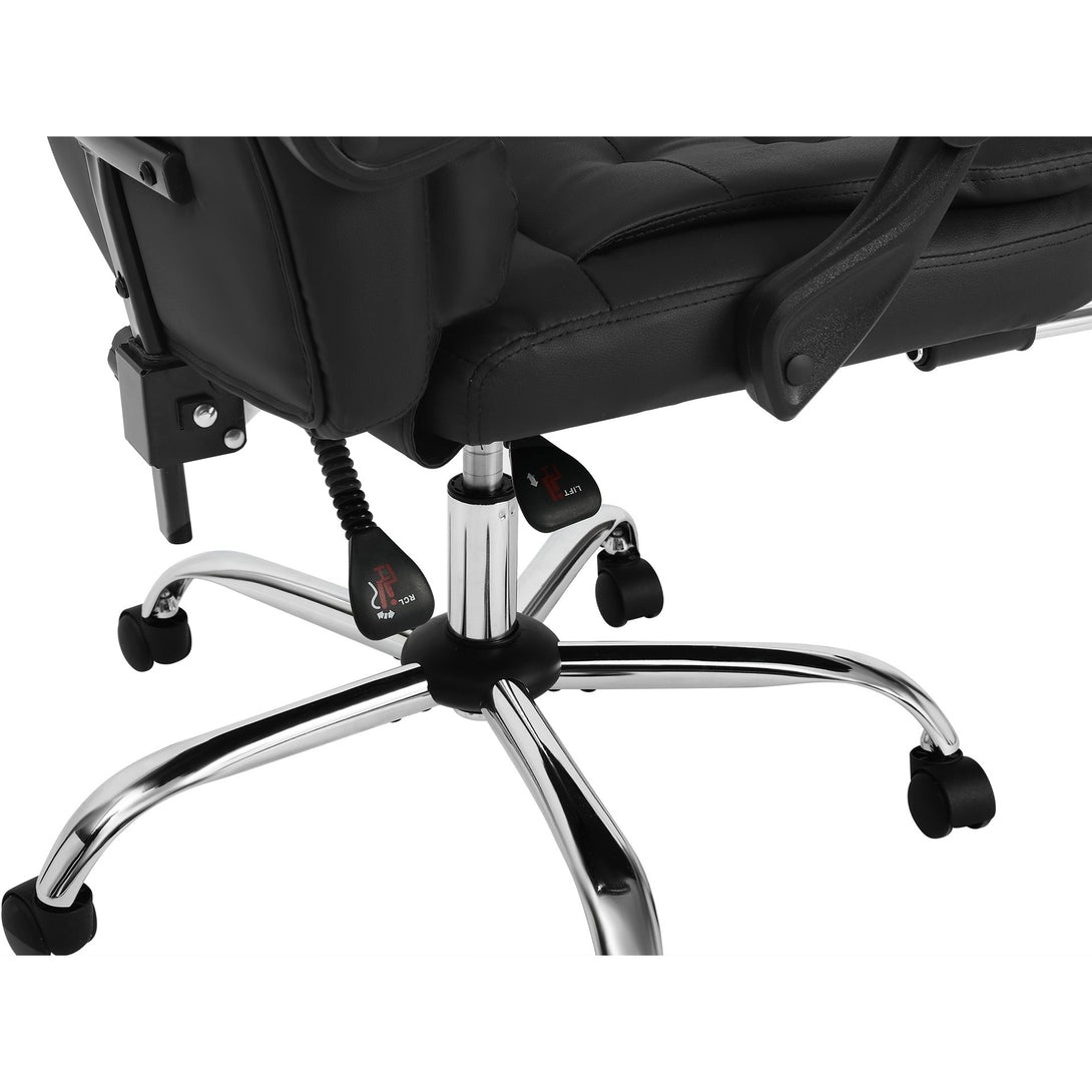 Dois Office Chair with Footrest - Black