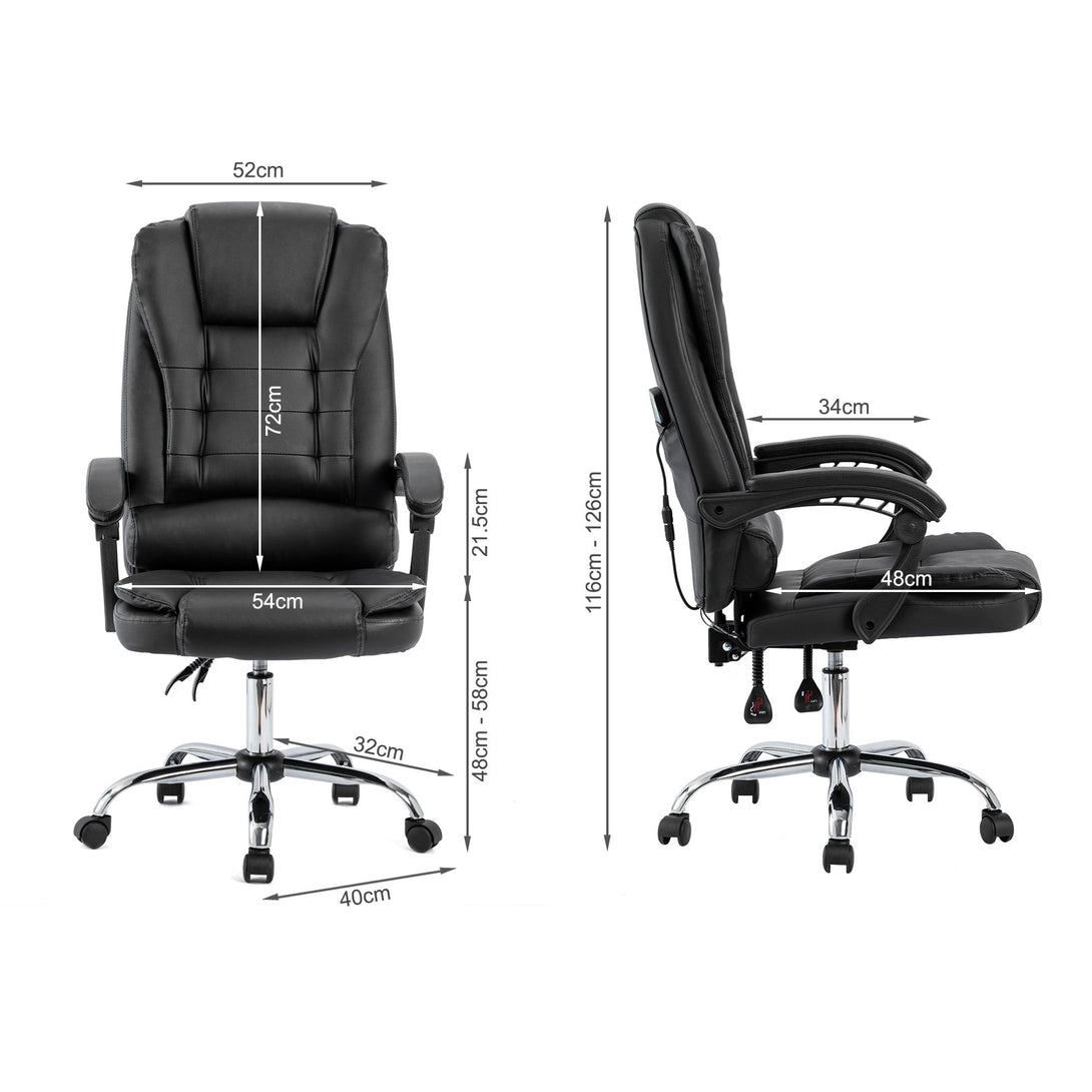 Carleen Massage Office Chair - Black