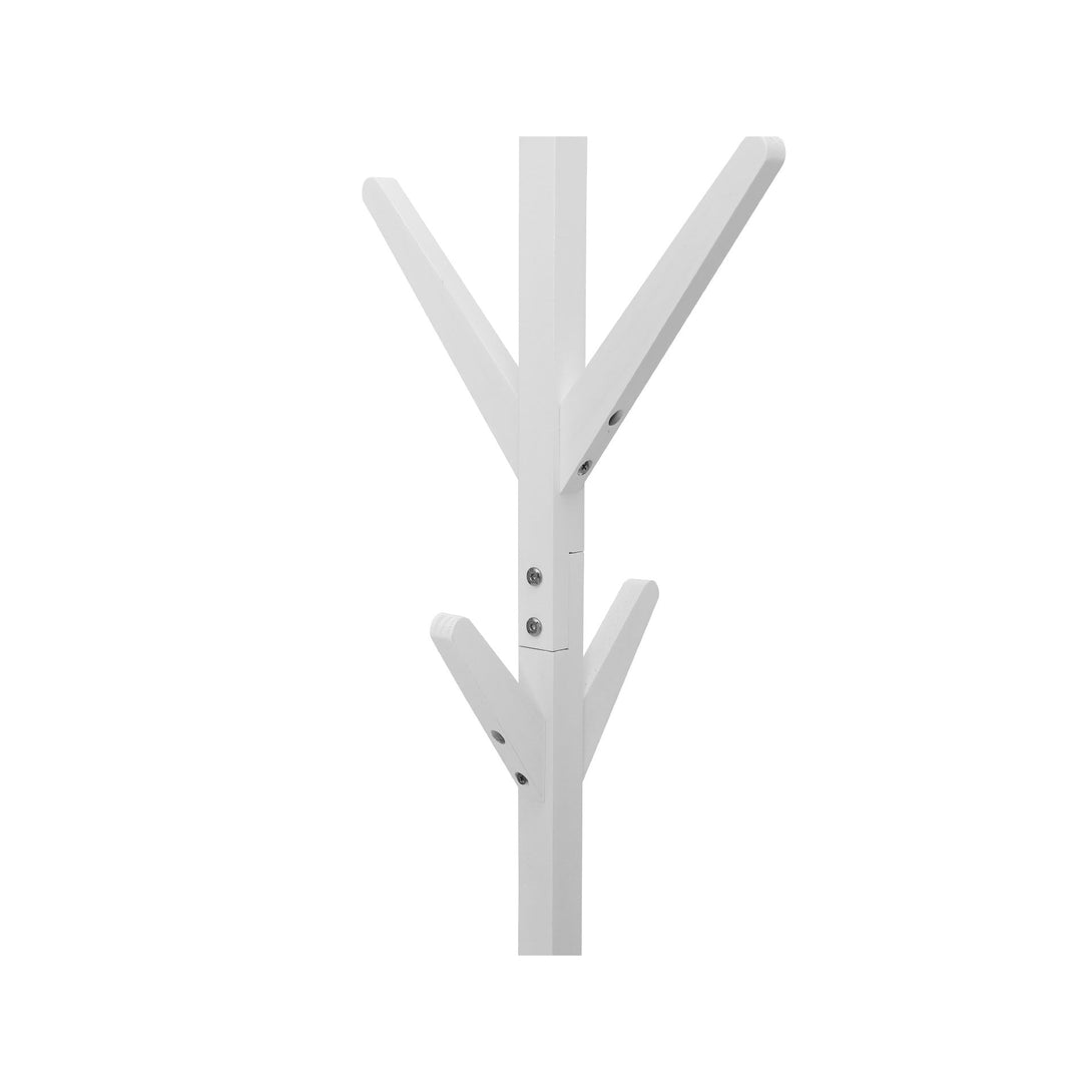 Wooden Clothes Rack Coat Hanger Stand - White