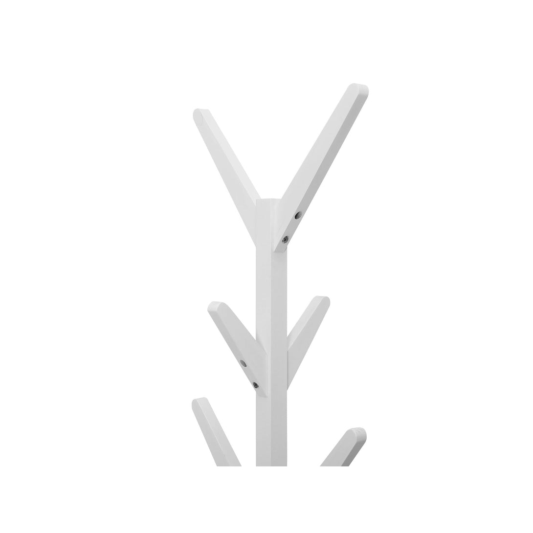 Wooden Clothes Rack Coat Hanger Stand - White