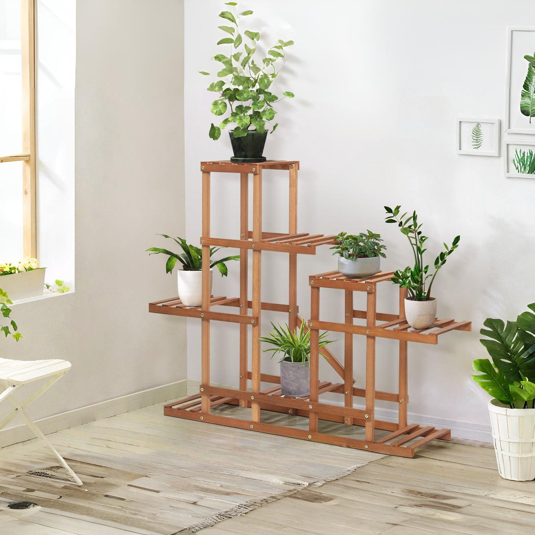 Potoo Solid Wood Plant Stand - Brown