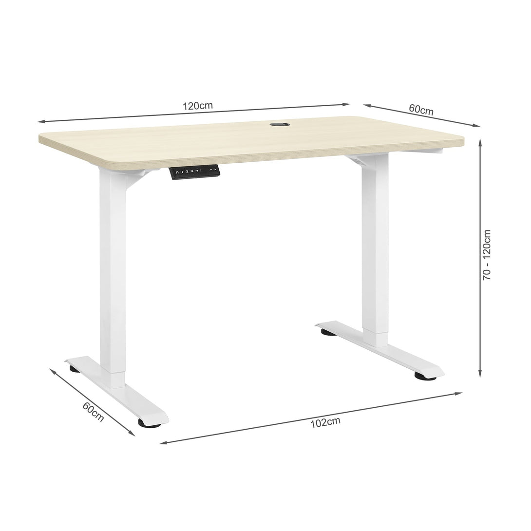 Bennie 120cm Dual Motor Electric Standing Desk - Beige