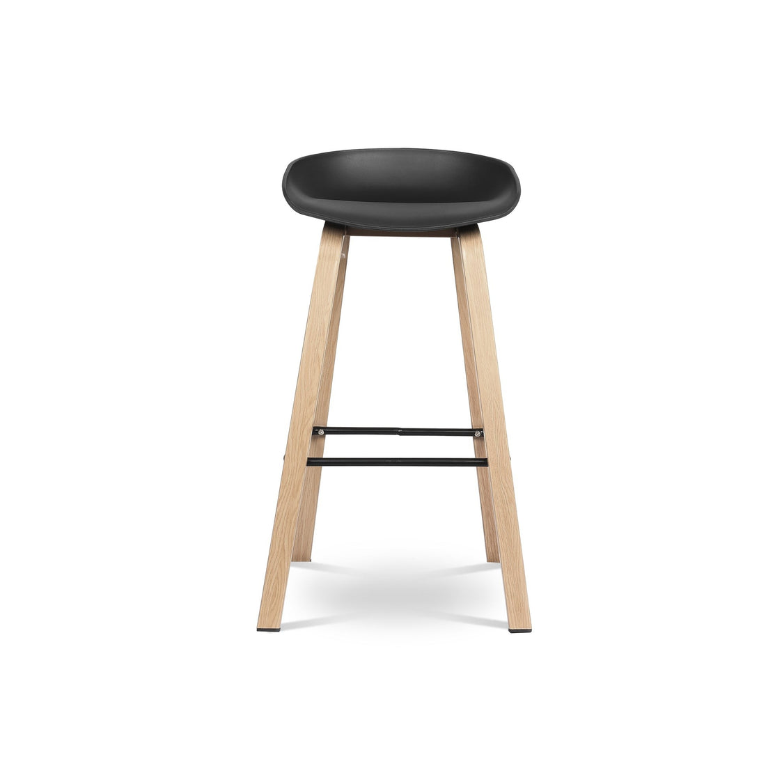 Kai Bar Stool Metal Barstool 75cm - Black