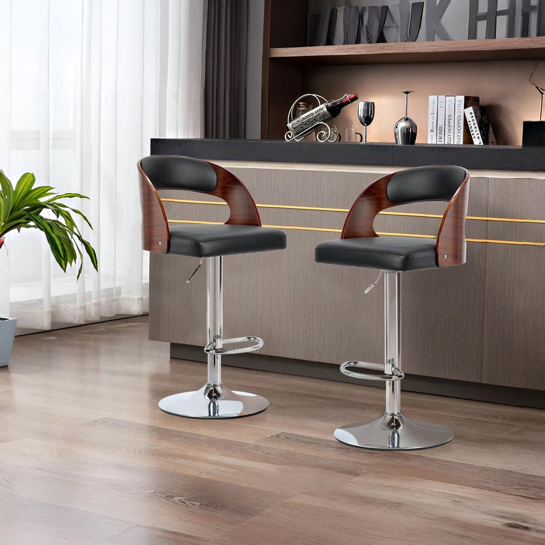 Holt Swivel Bar Stool - Black